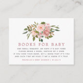 Waterverf floral Blush en Roos Gold Book Request Informatiekaartje (Voorkant)
