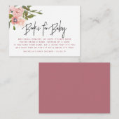 Waterverf floral Blush en Roos Gold Book Request Informatiekaartje (Voorkant / Achterkant)