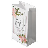 Waterverf floral Blush en Roos Gold Wedding Klein Cadeauzakje (Voorkant Gekanteld)
