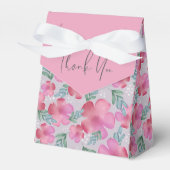 Waterverf Floral Blush Pink Dank je bruiloft Bedankdoosjes (Voorkant Zijde)