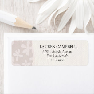 Waterverf Floral Blush Pink Etiket