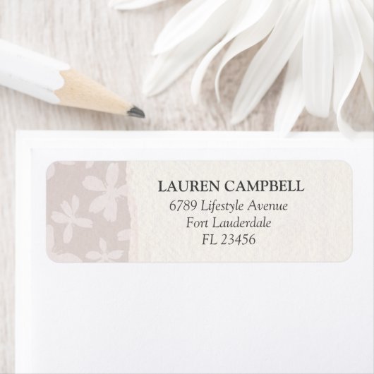 Waterverf Floral Blush Pink Etiket (Insitu)