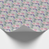Waterverf Floral Blush Pink Lavender Paars Cadeaupapier (Hoek)
