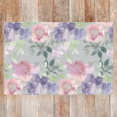 Waterverf Floral Blush Pink Lavender Paars Tissuepapier