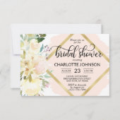 Waterverf Floral Blush Pink Vrijgezellenfeest Kaart (Voorkant)