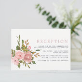 Waterverf Floral Blush Pink Weddenschap Kaart (Staand voorkant)