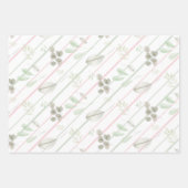 Waterverf Floral Blush Sage Inpakpapier Vel (Voorkant 2)