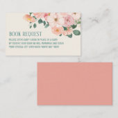 Waterverf Floral Boho baby shower Boek Aanvraag Informatiekaartje (Voorkant / Achterkant)