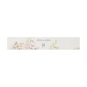 Waterverf Floral Boho  Belly Bands Uitnodigingen Wikkel (Vlak)