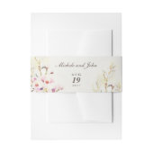 Waterverf Floral Boho Belly Bands Uitnodigingen Wikkel (Voorkant Voorbeeld)