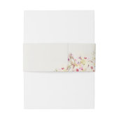 Waterverf Floral Boho  Belly Bands Uitnodigingen Wikkel (Achterkant Voorbeeld)
