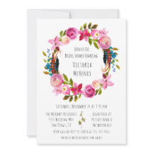 Waterverf Floral Boho Chic Krans Vrijgezellenfeest