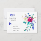Waterverf Floral Boho Chic RSVP (Voorkant)