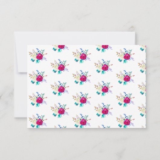 Waterverf Floral Boho Chic RSVP (Achterkant)