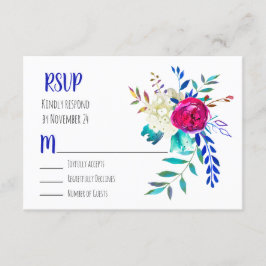 Waterverf Floral Boho Chic RSVP Kaartje
