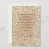 Waterverf Floral Boho Cute New Baby Bedankkaart (Achterkant)