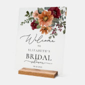 Waterverf Floral Boho Herfst Vrijgezellenfeest Wel Acryl Bord (Hoek)