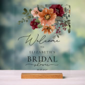 Waterverf Floral Boho Herfst Vrijgezellenfeest Wel Acryl Bord (Neutraal)