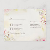 Waterverf Floral Boho Music Select RSVP Briefkaart (Achterkant)