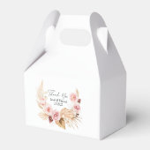 Waterverf Floral Boho Pampas gras Wedding Favor Bedankdoosjes (Achterkant)