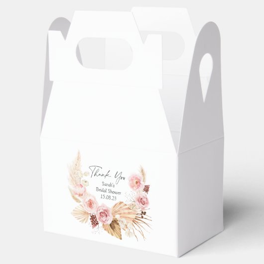 Waterverf Floral Boho Pampas Vrijgezellenfeest Bedankdoosjes (Geopend)