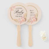 Waterverf Floral Boho Pink Baby shower Handwaaier (Voorkant en achterkant)