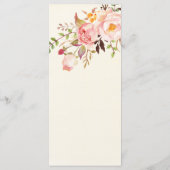 Waterverf Floral Boho Romantisch Modern Huwelijk Menu (Achterkant)