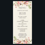 Waterverf Floral Boho Romantisch Modern Huwelijk Menu<br><div class="desc">Waterverf Floral Boho Romantisch Modern Huwelijk</div>
