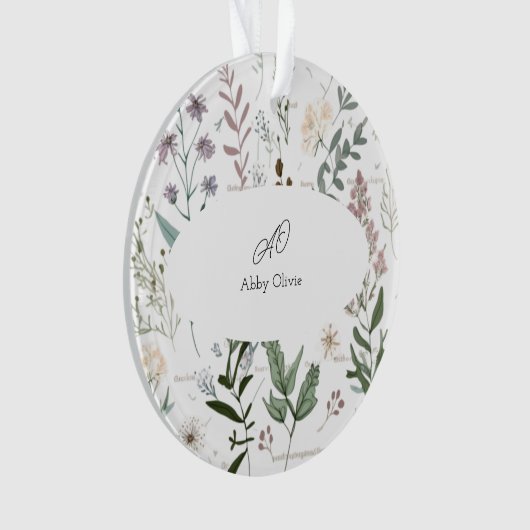 Waterverf floral boho simpel ornament (voorkant)