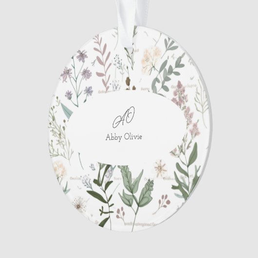 Waterverf floral boho simpel ornament (voorkant)