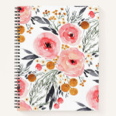 Waterverf Floral Boho Spiral Notebook Journal  Notitieboek (Voorkant)