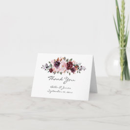 Waterverf Floral Boho Wedding Dank u Notecards Bedankkaart