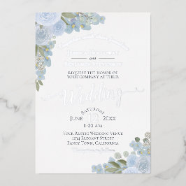 Waterverf Floral Boho Wedding Folie Uitnodiging