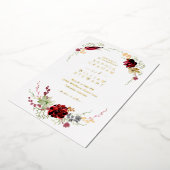 Waterverf Floral Boho Wedding Folie Uitnodiging (Gedraaid)