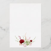 Waterverf Floral Boho Wedding Folie Uitnodiging (Achterkant)