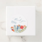 Waterverf Floral Boho Wedding Hartelijk dank Bedankjes Labels (In situ)