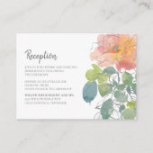 Waterverf Floral Boho Wedding Informatiekaartje (Voorkant)
