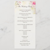 Waterverf Floral Boho Wedding Program Rack Kaarten (Achterkant)