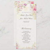 Waterverf Floral Boho Wedding Program Rack Kaarten (Voorkant / Achterkant)