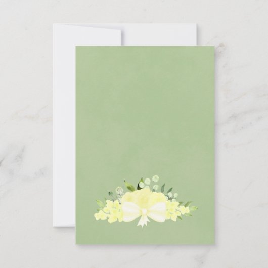 Waterverf Floral Boho Wedding Save The Date (Achterkant)