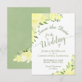 Waterverf Floral Boho Wedding Save The Date
