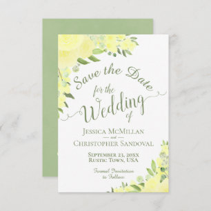 Waterverf Floral Boho Wedding Save The Date