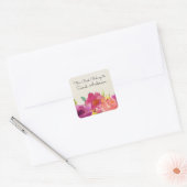 Waterverf Floral Book Bord Dit boek behoort tot Vierkante Sticker (Envelop)