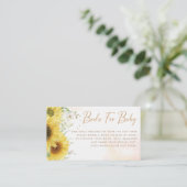 Waterverf Floral Book Request for Baby shower Informatiekaartje (Staand voorkant)