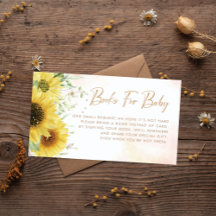 Waterverf Floral Book Request for Baby shower