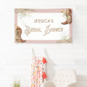 Waterverf Floral Boots & Bubble Vrijgezellenfeest Spandoek (Insitu)