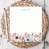 Waterverf Floral Border Personalized Notitieblok