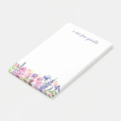Waterverf Floral Border Personalized Post-it® Notes (Schuin)