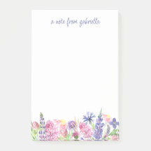 Waterverf Floral Border Personalized