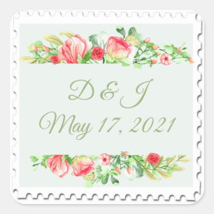 Waterverf Floral Border Sticker
